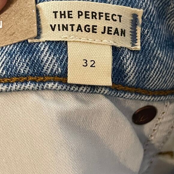 NWT Madewell The Perfect Vintage Jean | Light Wash | Distressed | Size 32 - Picture 7 of 10